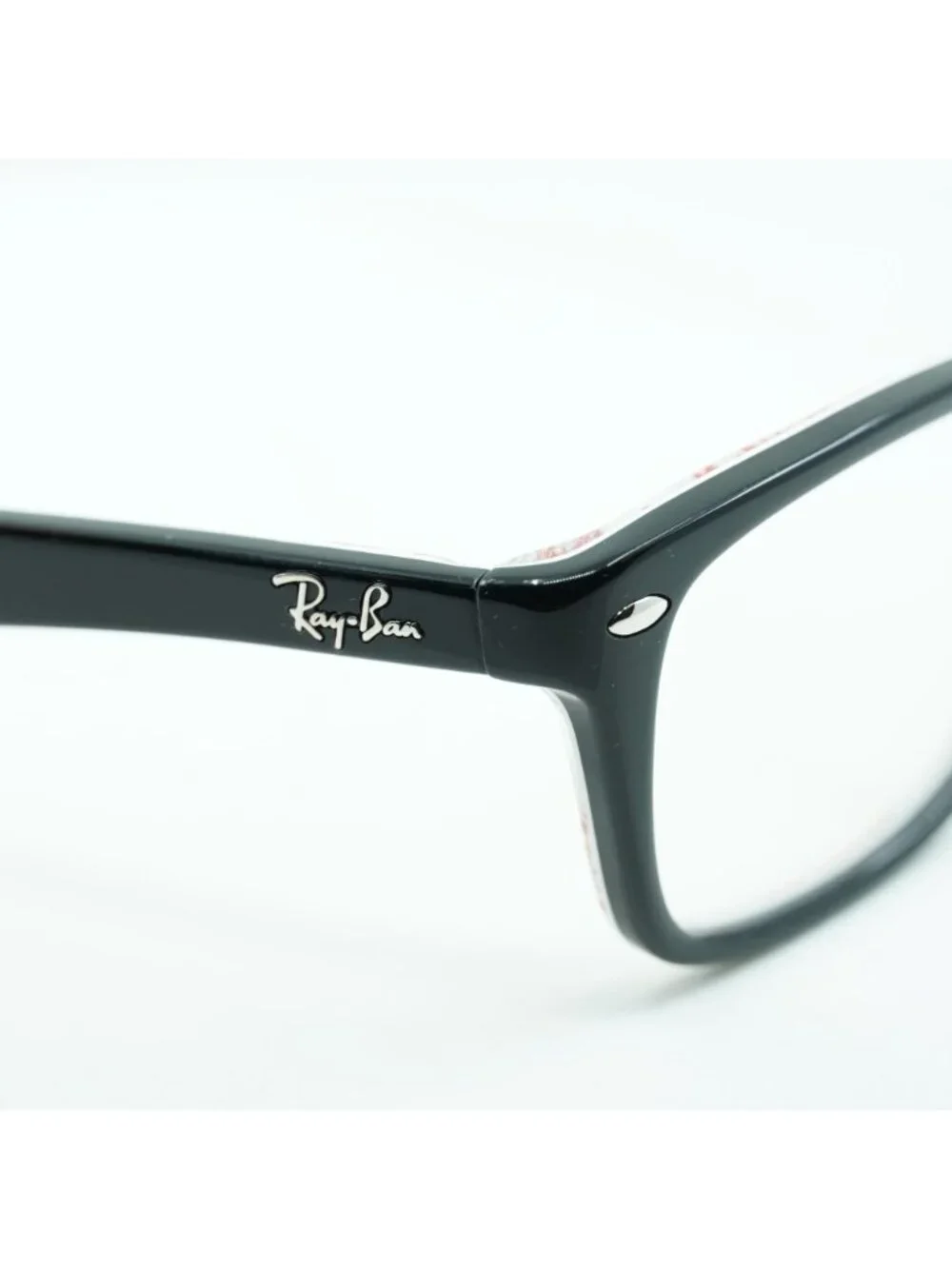 Ray Ban RX5228 5014 Eyeglasses Black on White 50mm Square Frame